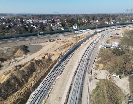 Luftaufnahme Baustelle Mahlower Kurve
